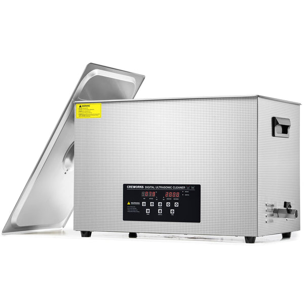 CREWORKS 6L Digital Ultrasonic Cleaner, 1.6 gal. Ultrasonic Cleaning Machine with Degas & Gentle Modes, 180W Professional Ultrasound Cleaner with 300W Heater and Timer for Glasses
