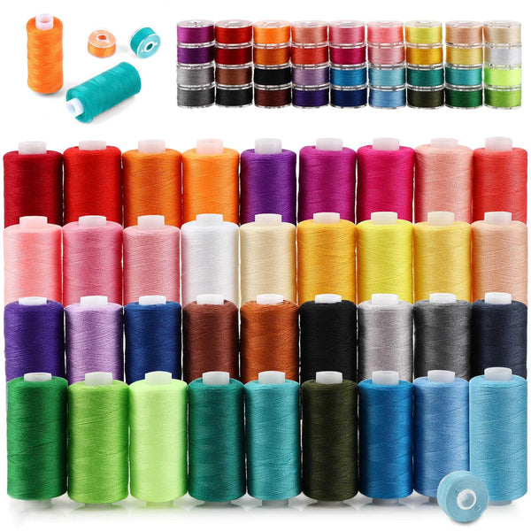 72-Piece Vibrant Sewing Thread Set??, ??36 Unique Colours Cotton Thread for Sewing Machine??, 400-Yard ??Sewing Machine Threads?? with Matching