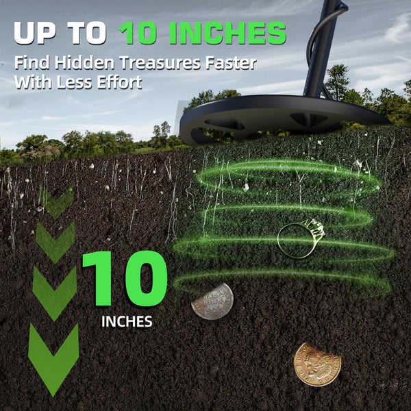 DR.ÖTEK Metal Detector for Adults & Kids, Upgraded Waterproof Gold Detector with Pinpoint & Terrain Modes, One-Click Quick Matching, 6 Modes, Higher Accuracy, Lightweight & Easy to Use