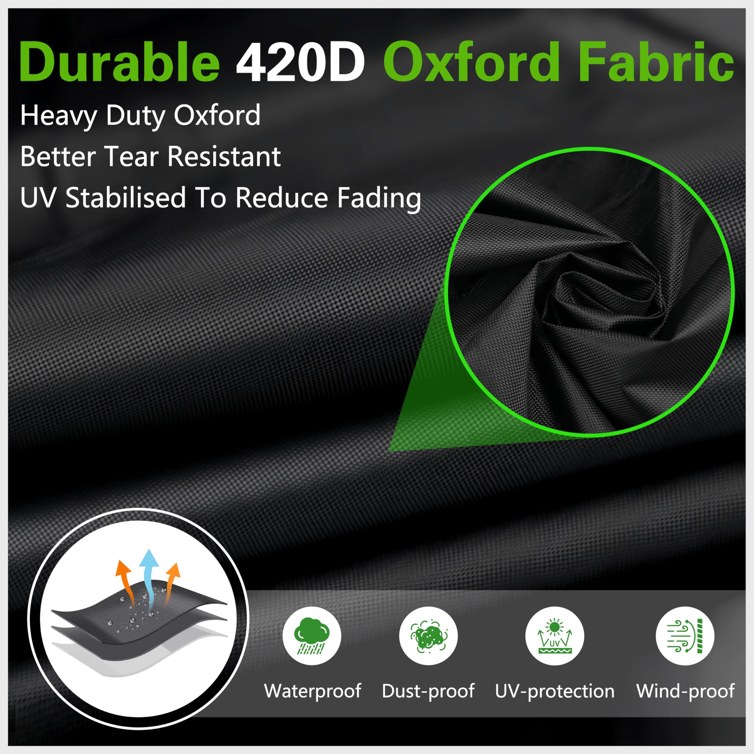 Outdoor Garden Furniture Covers,250*210*90cm,Waterproof with Air Vent, 420D Heavy Duty Oxford Fabric,Patio Furniture Cover for outside