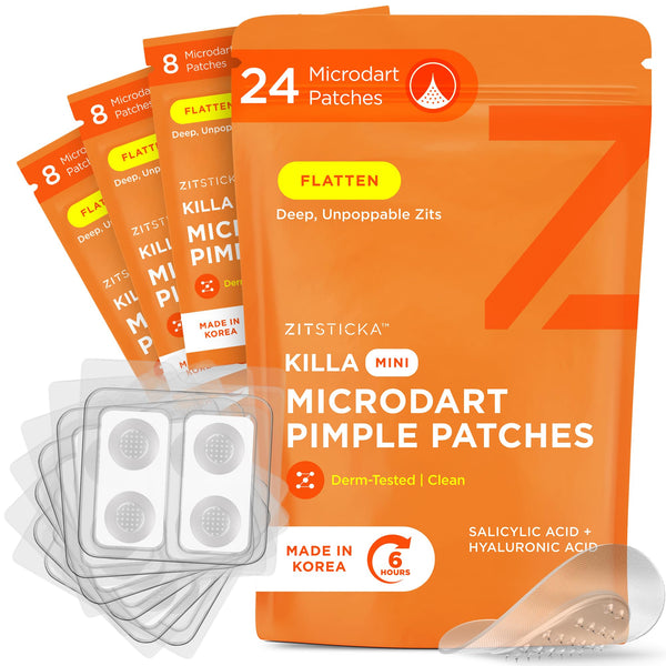 ZitSticka KILLA Mini Microdart Pimple Patches ? Advanced Microdart Patch for Early-Stage Zits - Targeted ZitSticka Microdart Pimple Patch & Spot