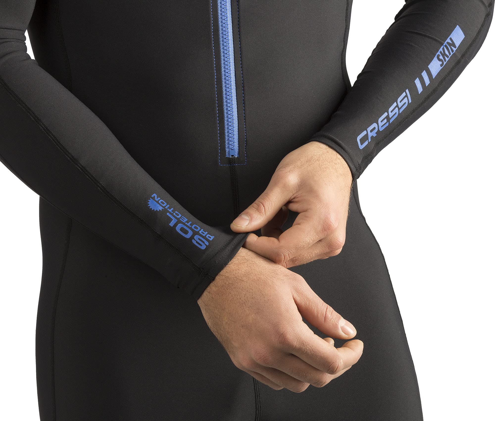 Cressi Men's 1mm One piece wetsuit Skin, Black Blue, XXL/6 UK