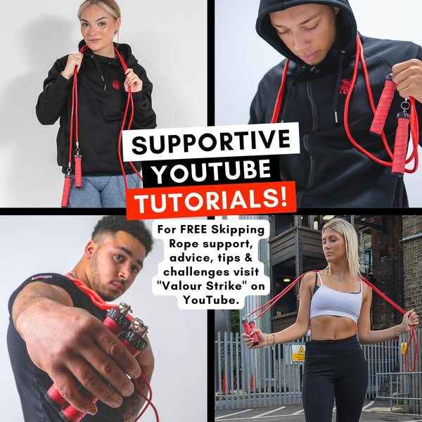 Valour Strike Weighted Skipping Rope | Best Jump Rope for Cardio Training & Home Workouts Outdoor | Weighted Skipping Ropes for Fitness Exercise