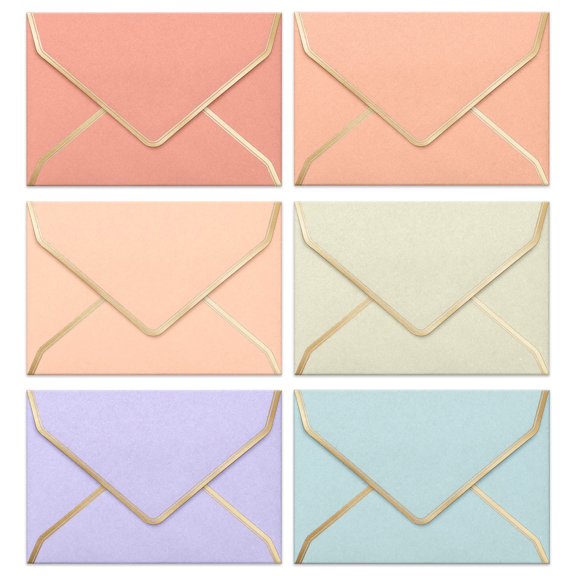 C6 Envelopes, 30-Count Coloured Envelopes for A6 Cards, Invitations & Notes, 114 x 162 mm, Ideal for Weddings, Birthdays & Thank You Cards, 6 Pastel