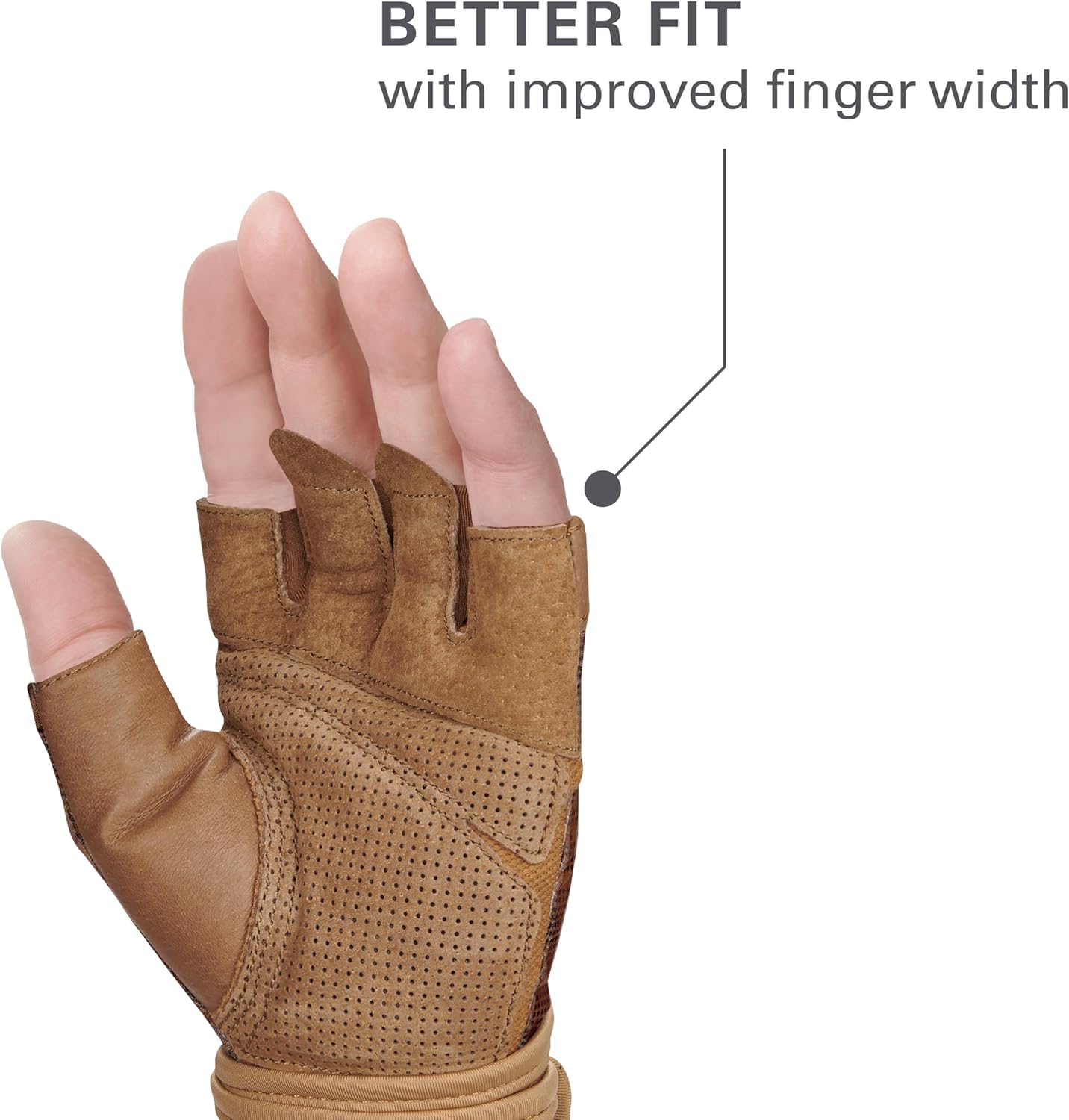 Harbinger Pro 2.0 Weightlifting Gloves–Padded Leather Palm, Breathable Perforated Design, 4-Way Stretch, Pull Tabs, Wrist Strap–Flexible Moderate Support Gym Gloves– Unisex, Tan, X-Large