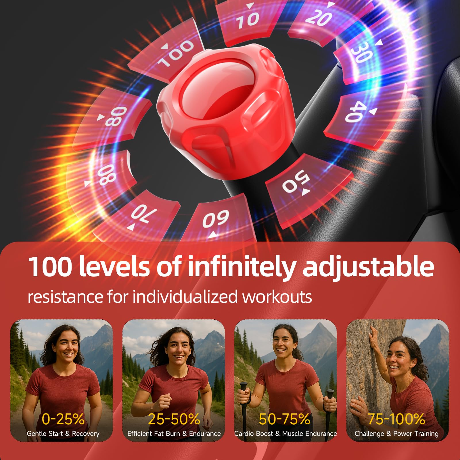 Bluearth Self-Powered-Fan Exercise Bike with Dynamic LED Light Effects, Pro Livestreaming Classes, Smart Exclusive App, 300 LBS Magnetic Resistance Indoor Stationary Cycling Workout Bike for Home