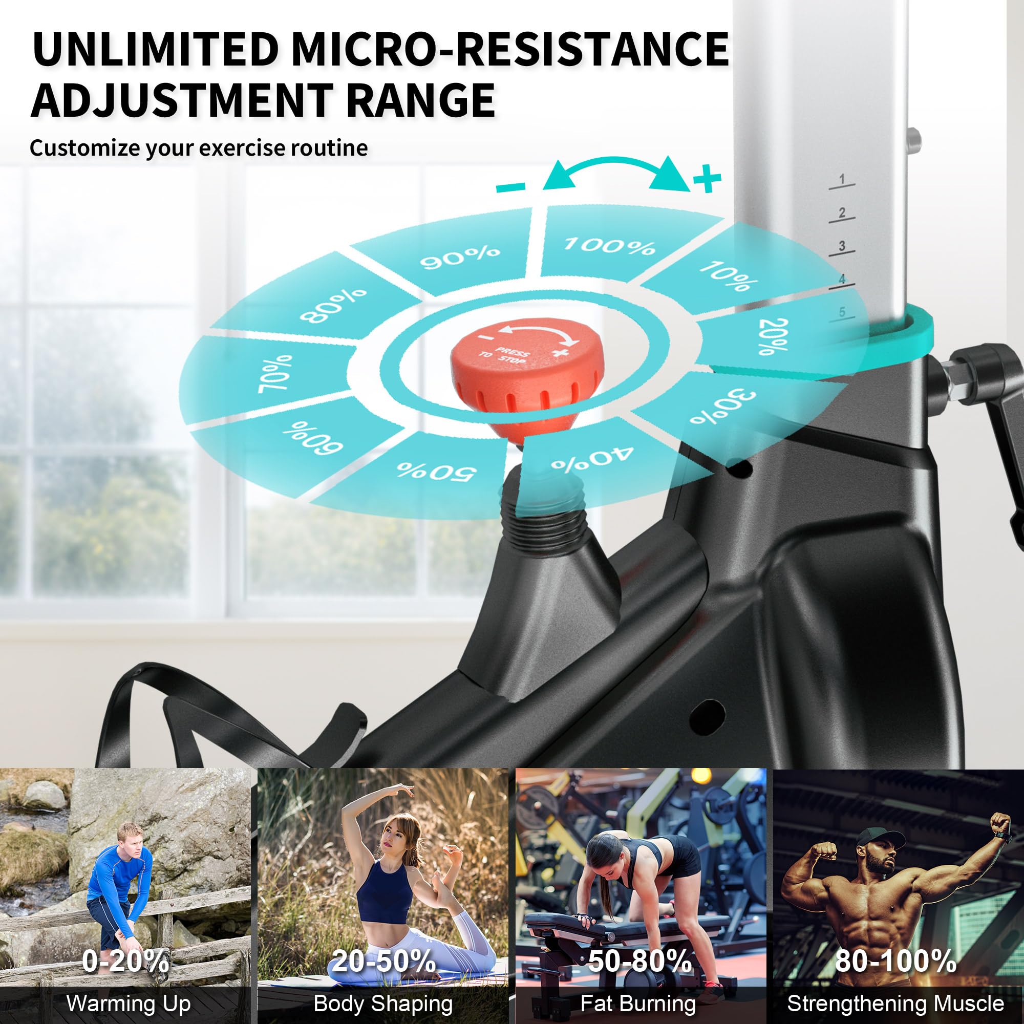 Wenoker Exercise Bike Indoor Cycling, Spin Bike Exercise Equipment for Home Gym Use with LCD Display & Tablet Holder Fitness Workout Cardio Training Machine