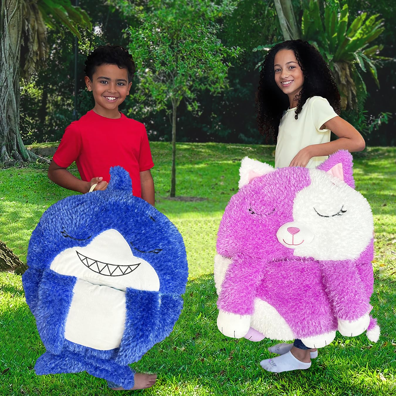 Happy Nappers Kids Sleeping Bag - Plush Toy, Comfy Sleeping Bag & Fluffy Pillow All in One