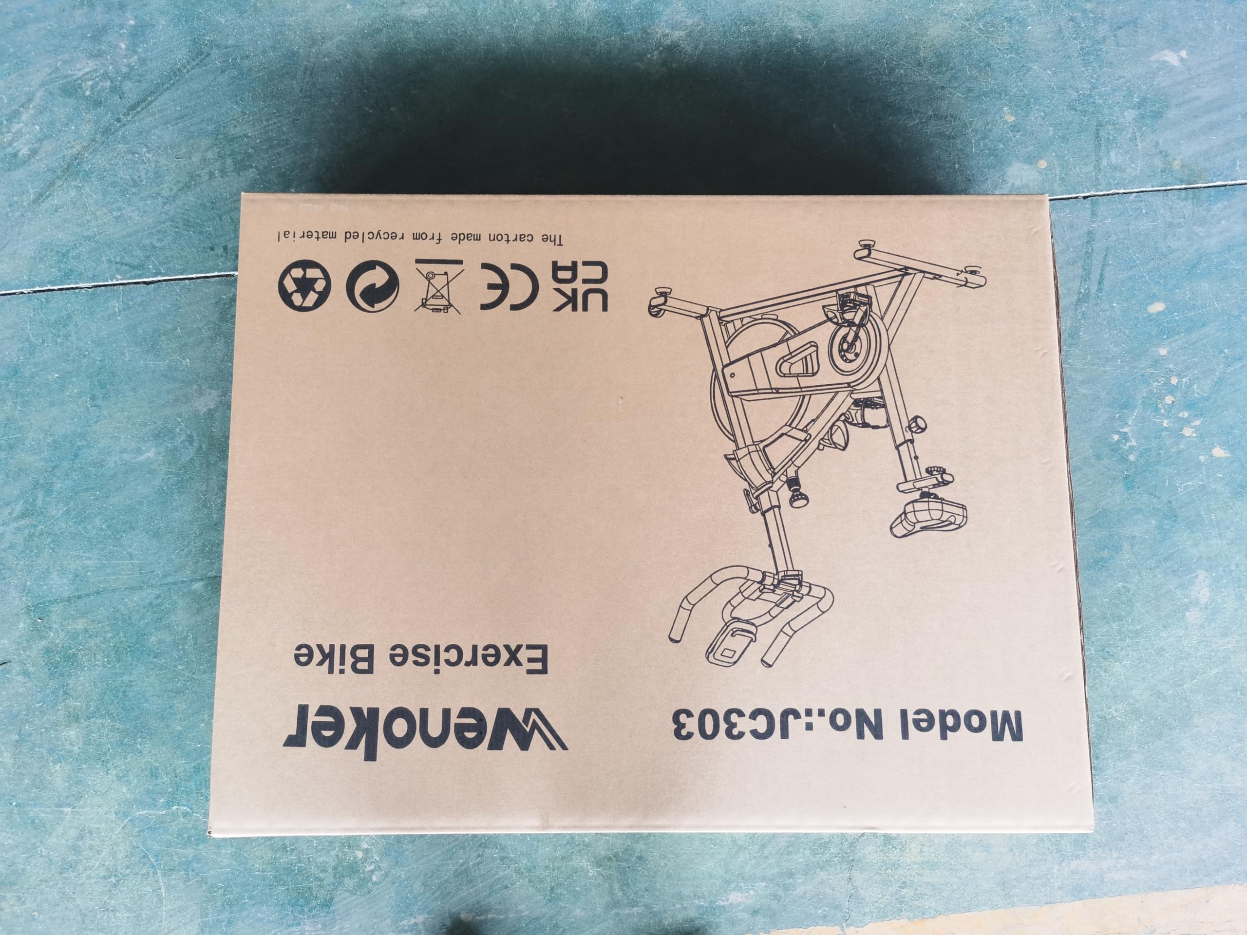 Wenoker Exercise Bike Indoor Cycling, Spin Bike Exercise Equipment for Home Gym Use with LCD Display & Tablet Holder Fitness Workout Cardio Training Machine