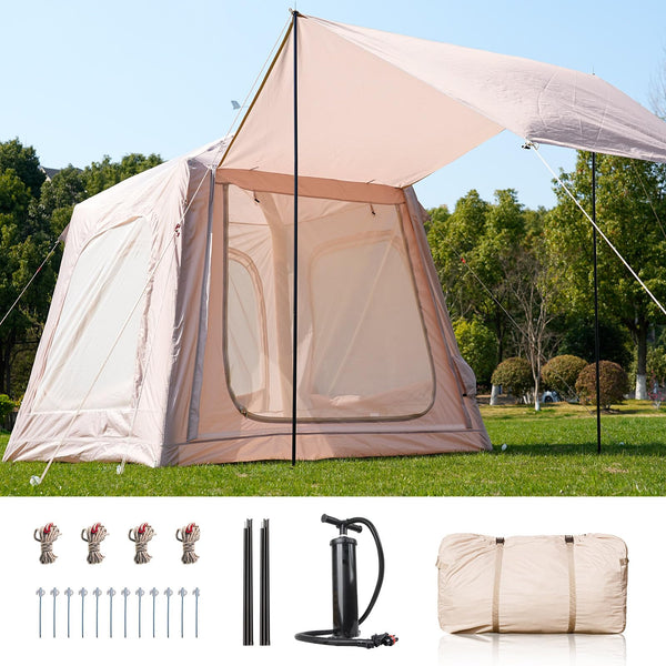Ytaoeo Inflatable Tent Outdoor camping tent Inflatable camping tent made of waterproof Oxford fabric Air glamping tents for 4 seasons campings