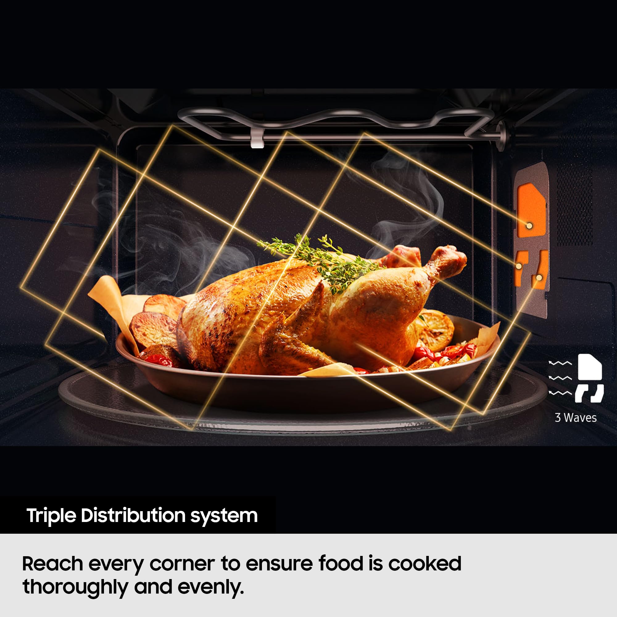 Samsung MS23K3513AK Solo Microwave, 23 Litre, Black