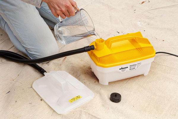 WAGNER Steam Wallpaper Stripper SteamForce Plus, 4 l Capacity, Steaming time max. 70 min, 3.7 m Hose incl. Scraper and Small steam Plate, 2.000 W, 230 V