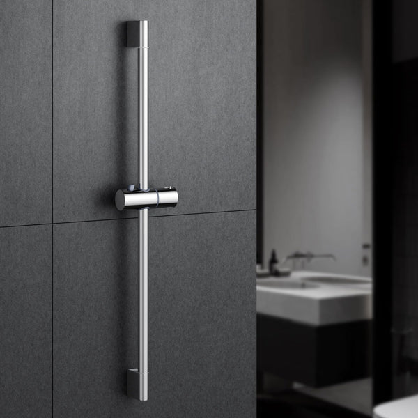 MORADO Shower Riser Rail 70cm, Stainless Steel Shower Slider Bar with 360 Degree Adjustable Shower Head Holder,Chrome