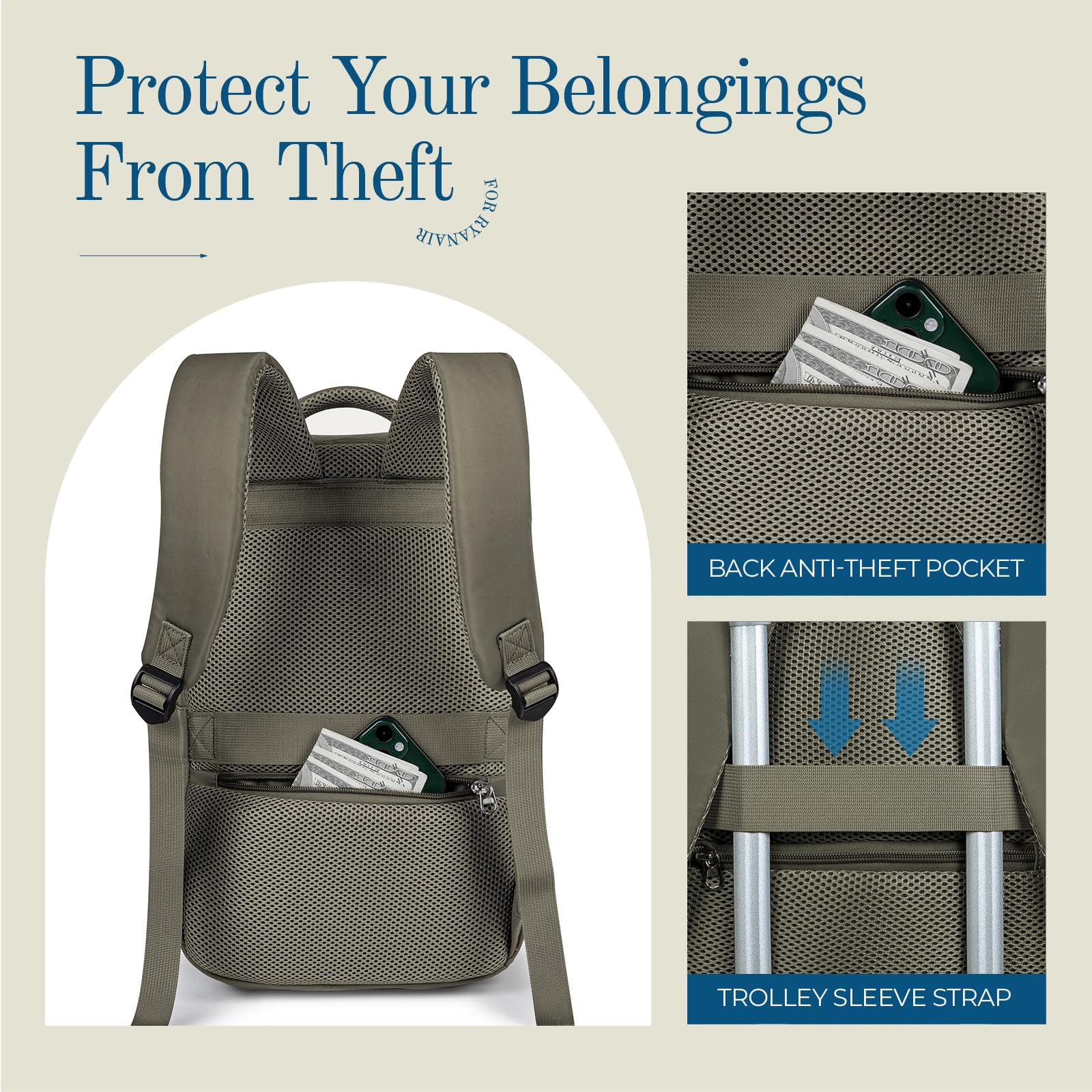 Cabin Bag 45x36x20 for New Easyjet, Underseat Cabin Luggage Bags Carry on Travel Backpack Cabin Size for Airplanes, 30L Hand Luggage Suitcase Water Resistant Laptop Backpacks Black