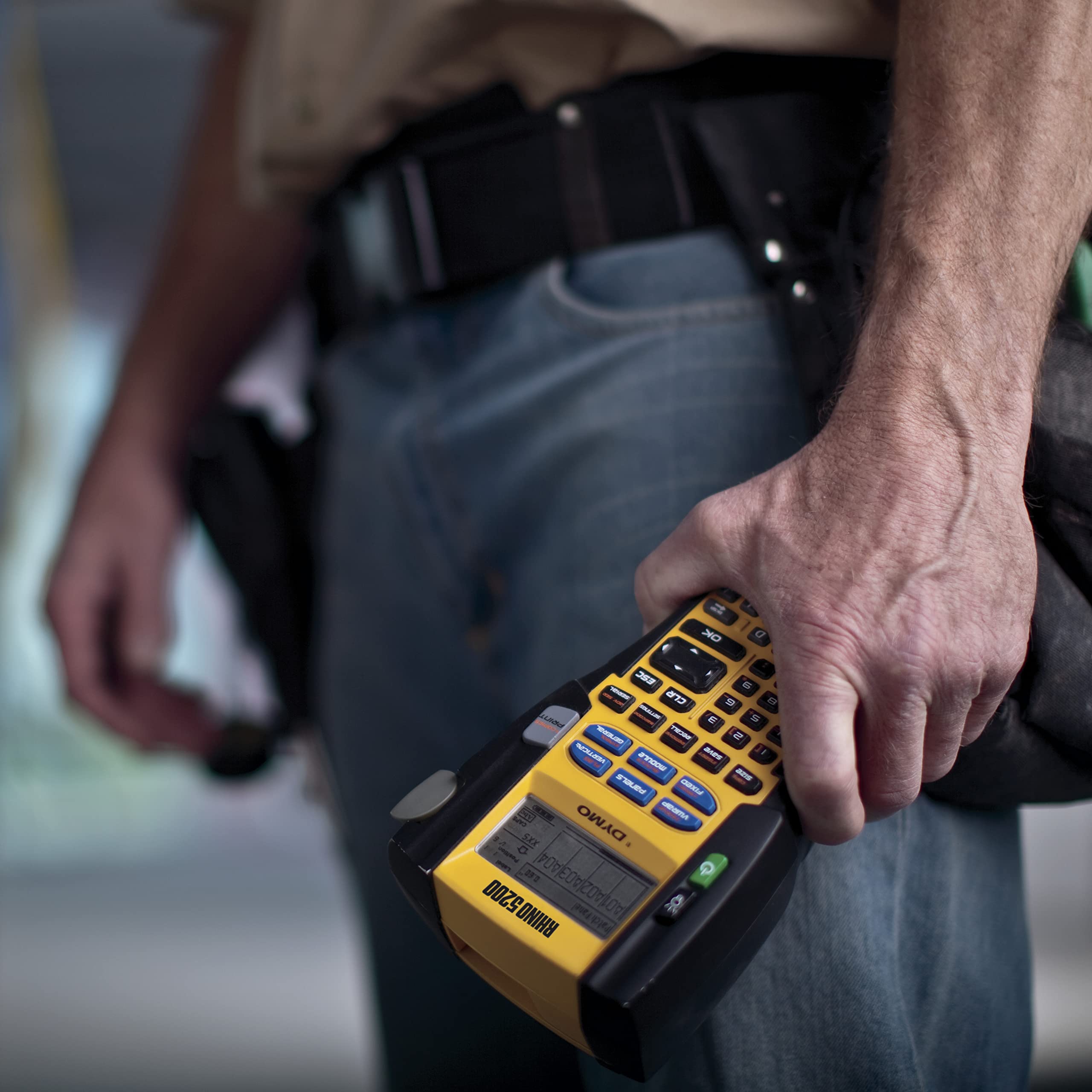 DYMO Rhino 4200 Industrial Label Maker | QWERTY Keyboard & Time-Saving Hot Keys | Durable Label Printer for Job Sites and Heavy-Duty Labelling Jobs