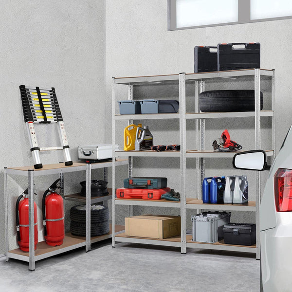 Yaheetech Garage Shelving Units - 5 Tier Heavy Duty Rack for Storage Metal Utility Shelves,180cm x 90cm x 40cm,175KG Per Shelf,Blue