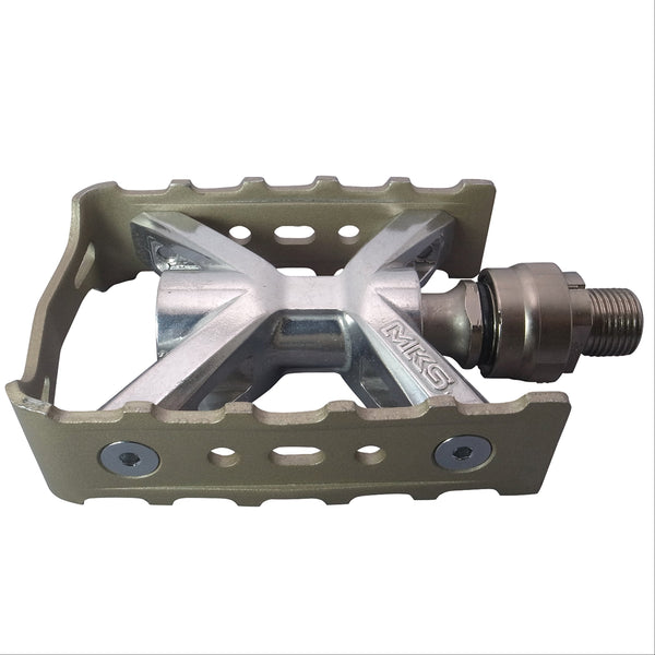 MKS Esprit EZY Superior: Quick-release, lightweight pedal for urban cycling, Metallic