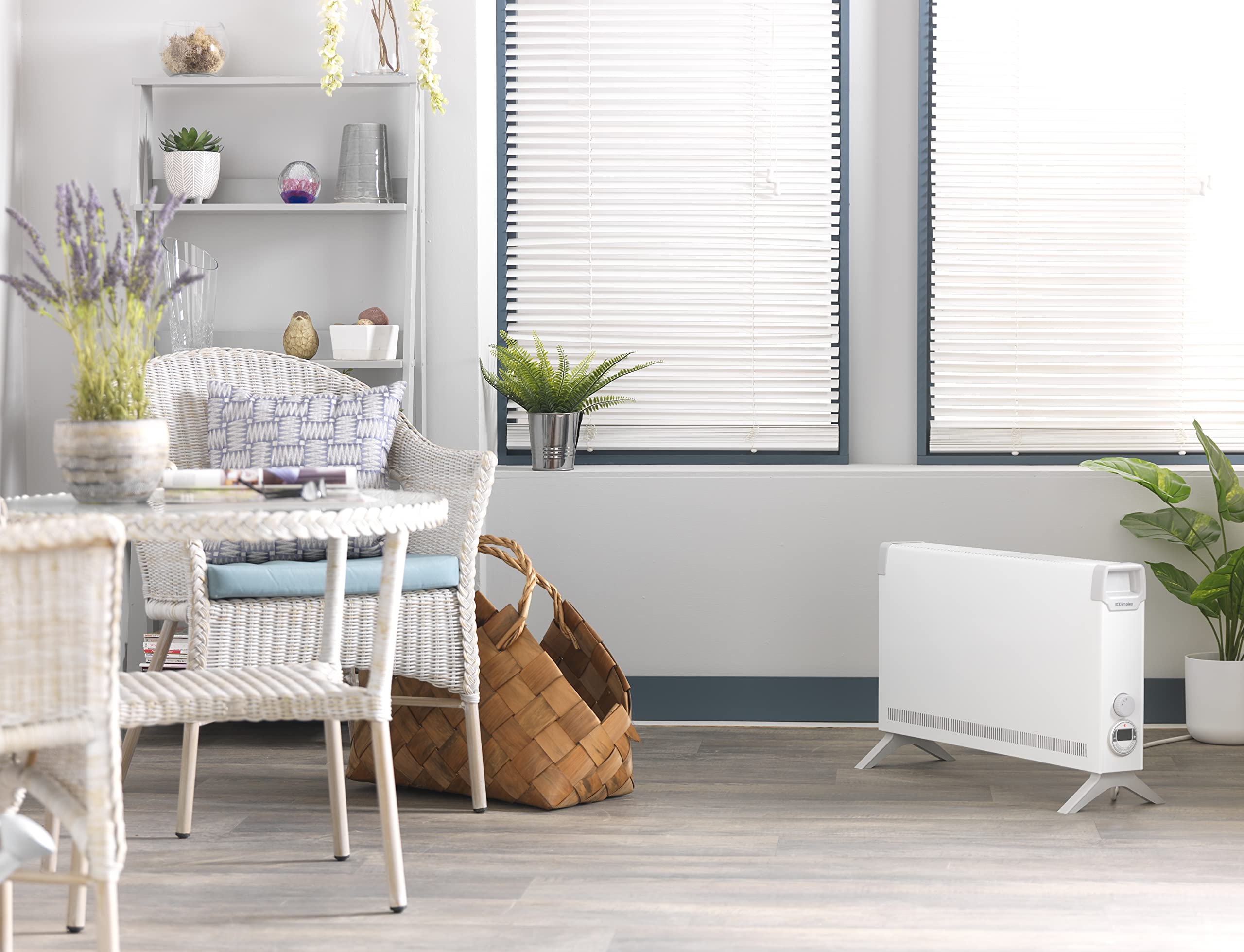 Dimplex Freestanding and wall mountable Convector with electronic thermostat Plus 7 day timer, White/Grey, 3 kW