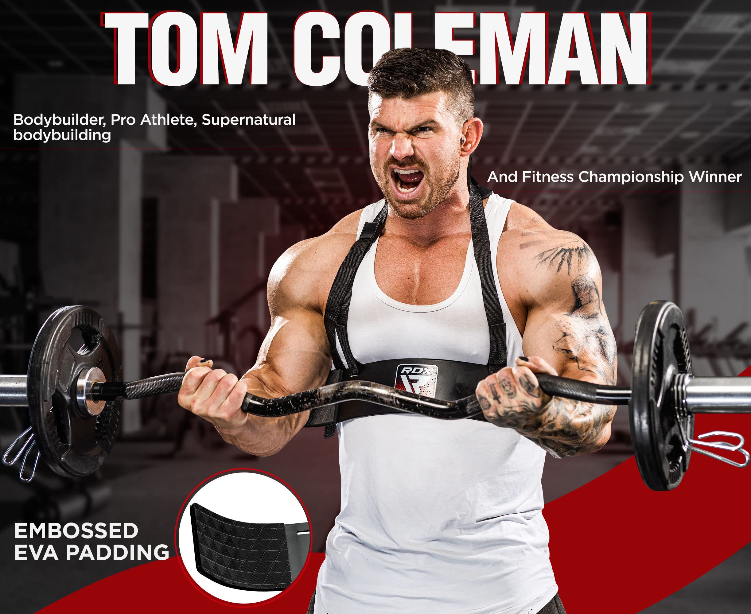 RDX Arm Blaster Biceps Triceps, 23? Aluminum Fitness Curl Support Isolator, Weightlifting Muscle Gains Big Arms Extension Builder, Adjustable 42?