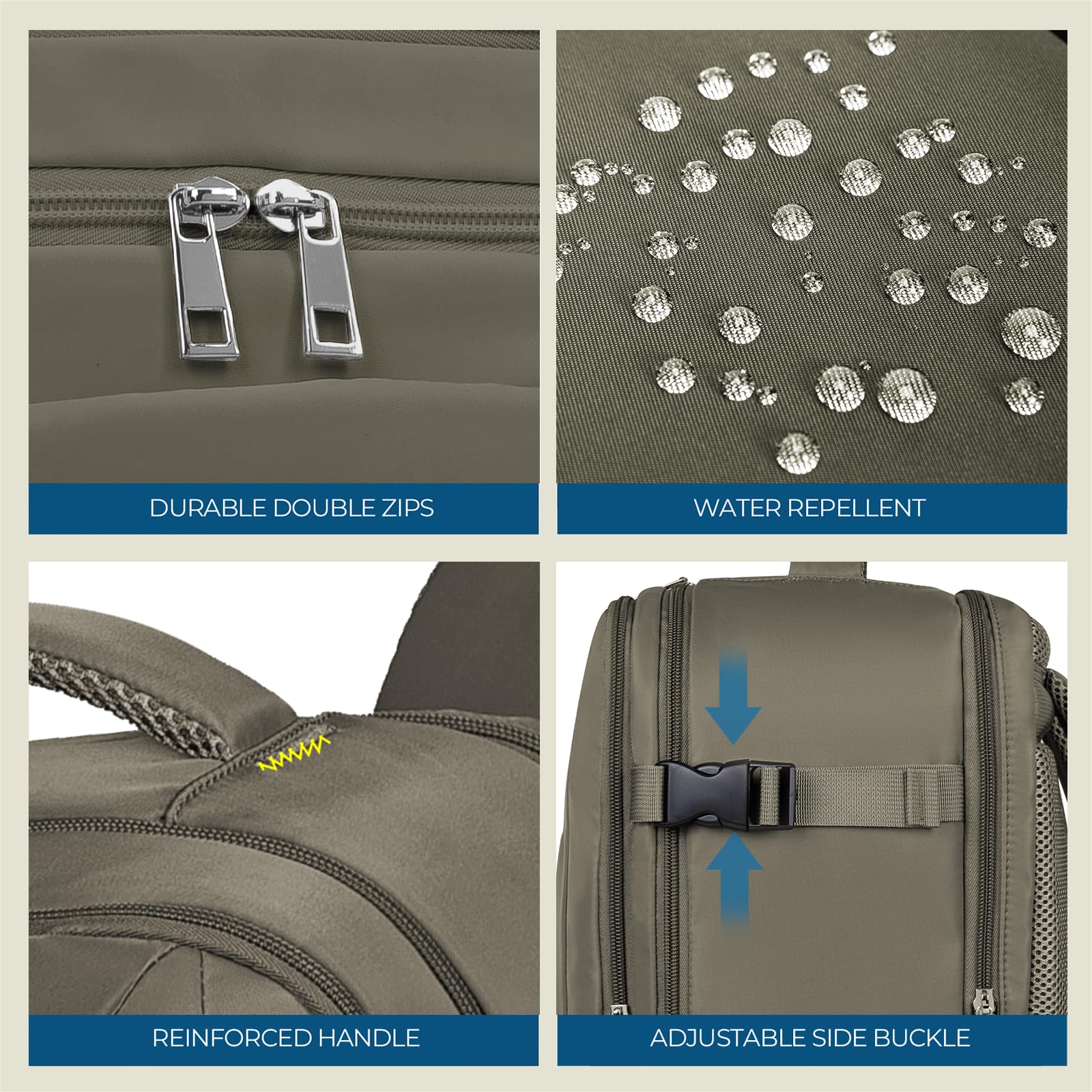 Cabin Bag 45x36x20 for New Easyjet, Underseat Cabin Luggage Bags Carry on Travel Backpack Cabin Size for Airplanes, 30L Hand Luggage Suitcase Water Resistant Laptop Backpacks Black