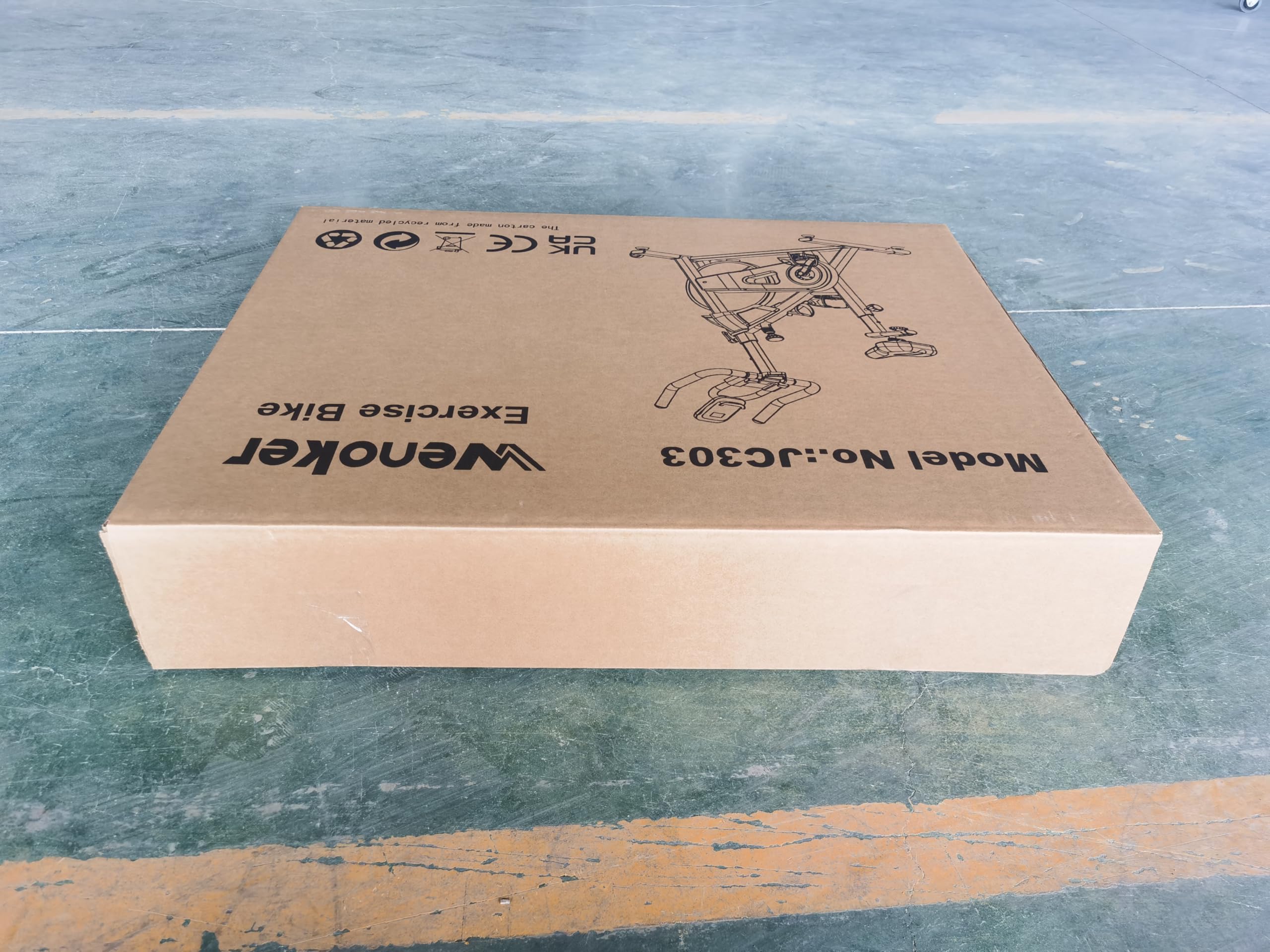 Wenoker Exercise Bike Indoor Cycling, Spin Bike Exercise Equipment for Home Gym Use with LCD Display & Tablet Holder Fitness Workout Cardio Training Machine