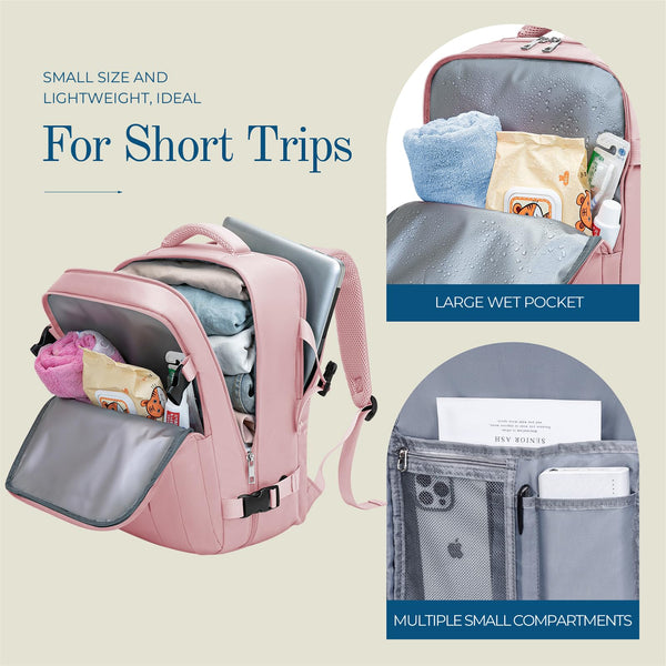 Cabin Bag 45x36x20 for New Easyjet, Underseat Cabin Luggage Bags Carry on Travel Backpack Cabin Size for Airplanes, 30L Hand Luggage Suitcase Water Resistant Laptop Backpacks Black