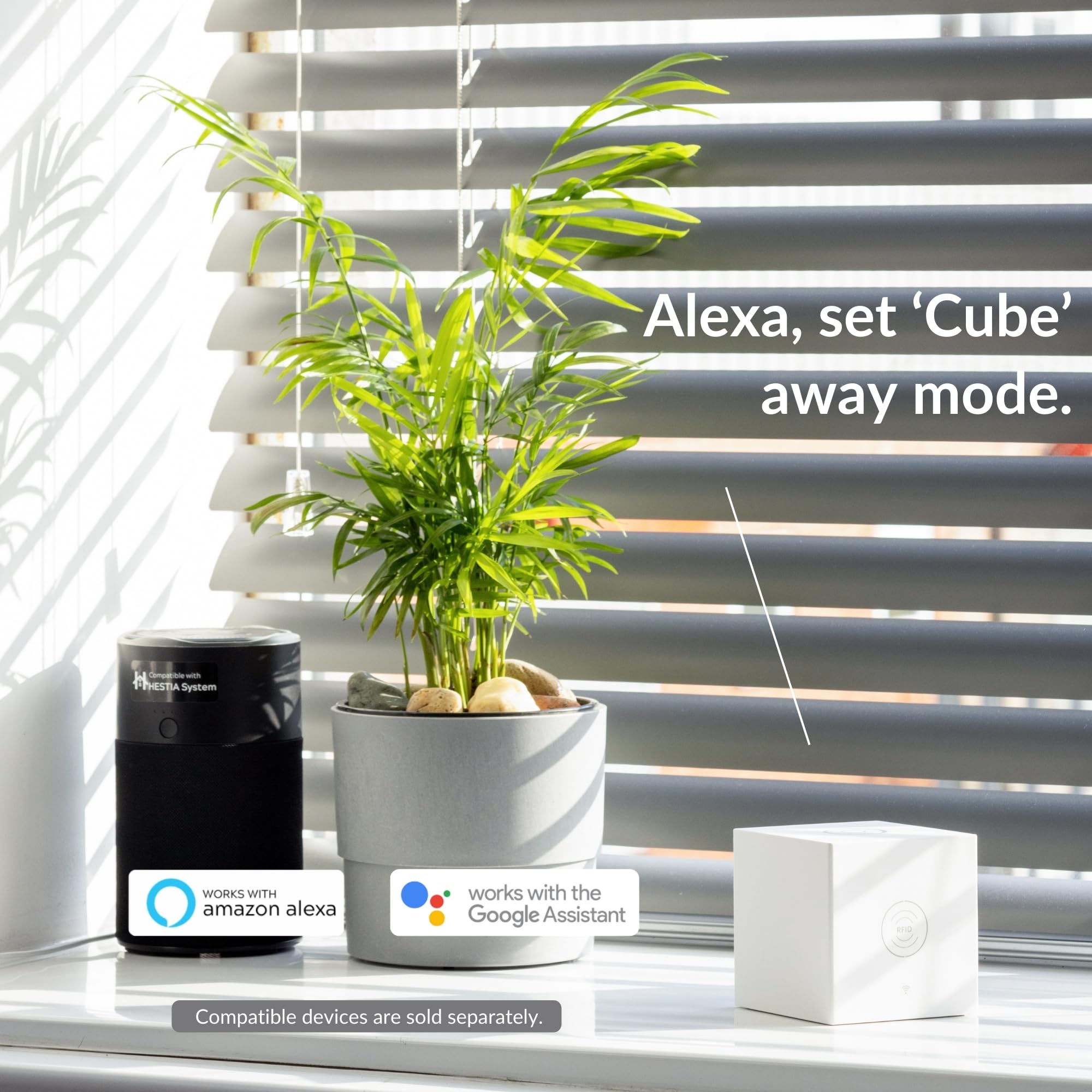 Hestia Wireless Garage Alarm System with Phone App, Metal Garage Sensor, Door Alarm Sensor, Vibration Sensor, Smart Cube Hub House Security System