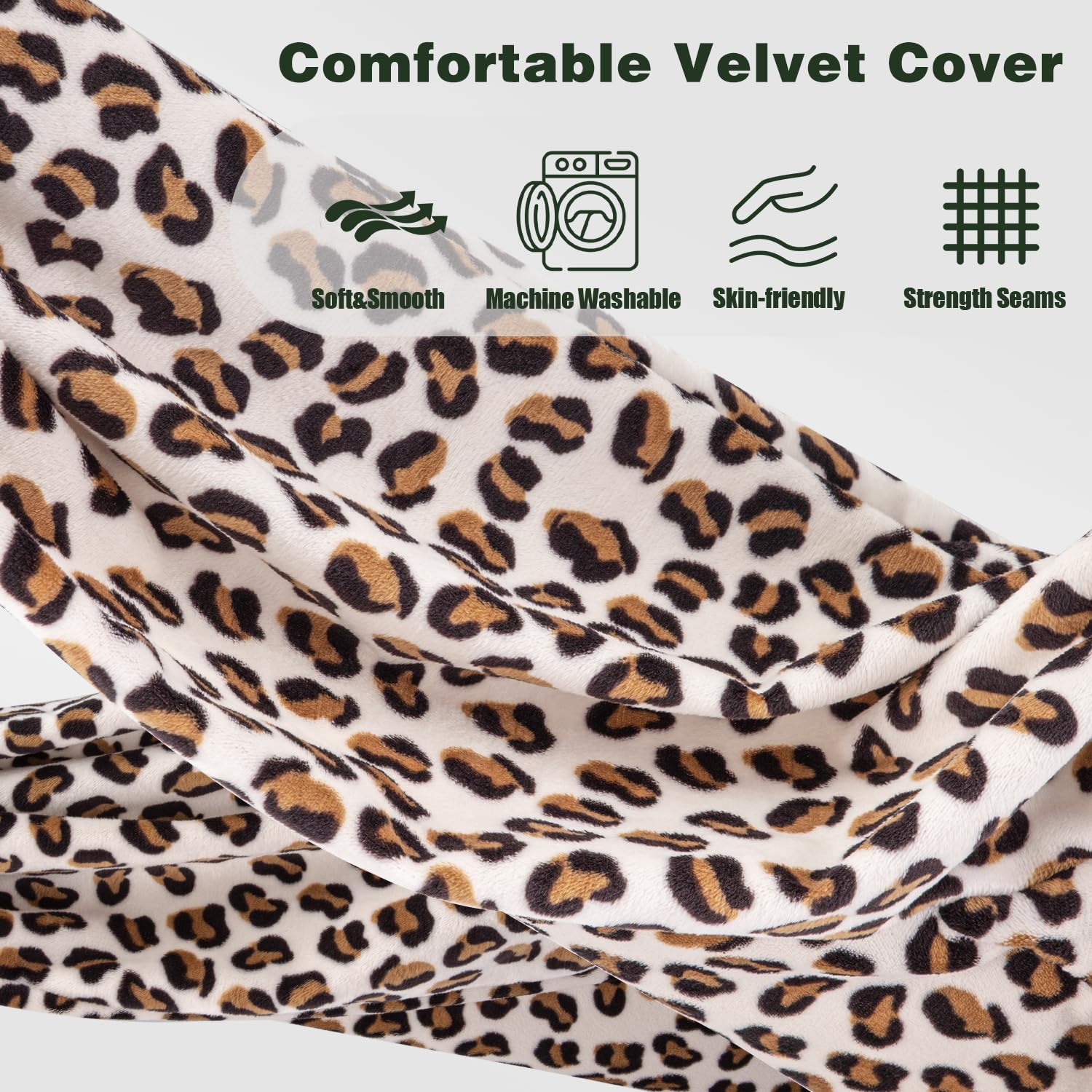 Chilling Home Pregnancy Pillows for Sleeping,U Shaped Maternity Pillow Pillow,55 inch Full Body Pillow Long Pillows for Sleeping, Maternity&Body Pillows for adults with Cover Velvet,Light Black