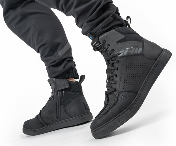 SHIMA Rebel 2.0 Motorbike Boots for Men Women Ventilated Waterproof Leather Shoes Summer Suede Motorcycle