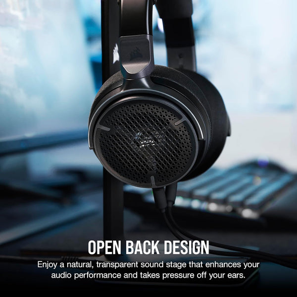 Corsair VIRTUOSO PRO Wired Open Back Gaming Headset - Detachable Uni-Directional Microphone - 50mm Graphene Drivers - 20Hz-40 kHz Frequency Reponse - Carbon