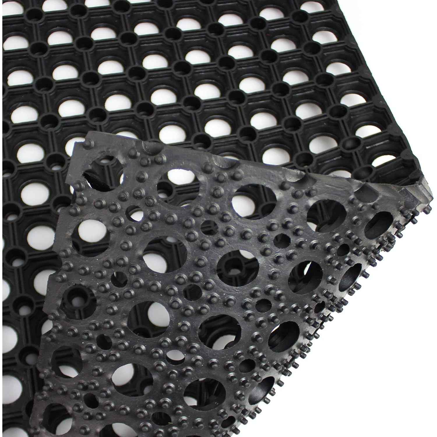 Ultralux Large Heavy Duty Rubber Floor Mat, Anti-Slip, 150x100cm, Drainage