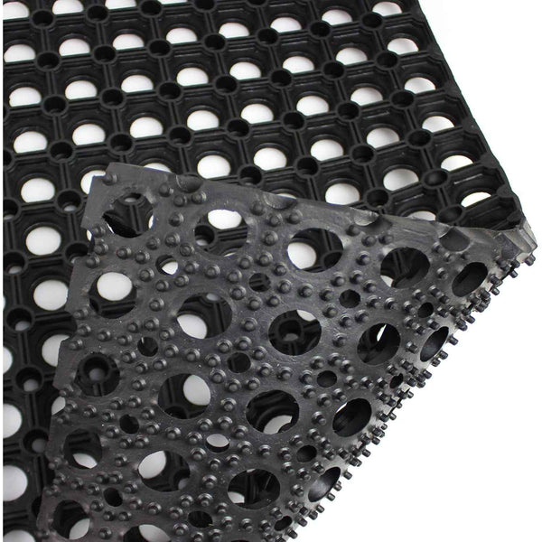 Ultralux Large Heavy Duty Rubber Floor Mat, Anti-Slip, 150x100cm, Drainage