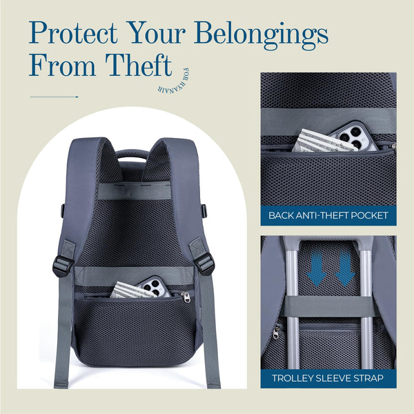 Cabin Bag 45x36x20 for New Easyjet, Underseat Cabin Luggage Bags Carry on Travel Backpack Cabin Size for Airplanes, 30L Hand Luggage Suitcase Water Resistant Laptop Backpacks Black