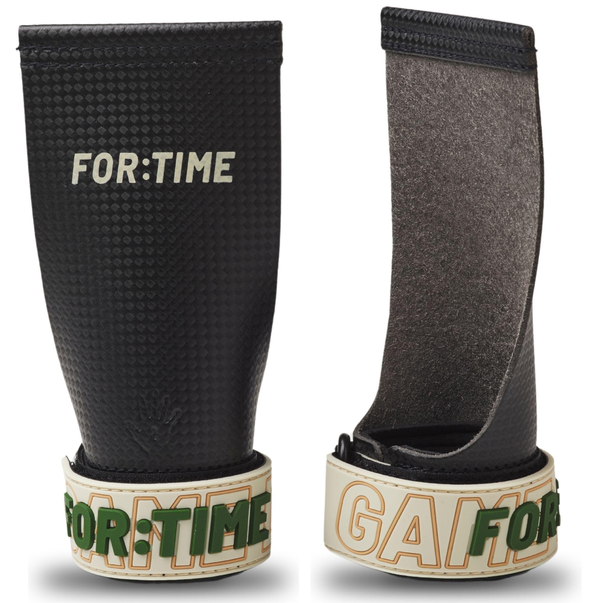 FOR:TIME FITNESS GAME DAY GRIPS - Hand Grips for CrossFit and Gymnastics Workouts - Ultra Sticky Carbon Fibre Hand Protection with Wrist Support - Gym
