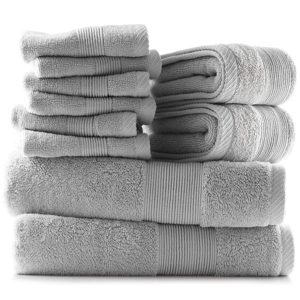 Hearth & Harbor 100% Ring Spun Cotton Bath Towels for bathroom - Luxury Bathroom Towels - Soft & Highly Absorbent Bath Towels Set, 10 Piece Set (2