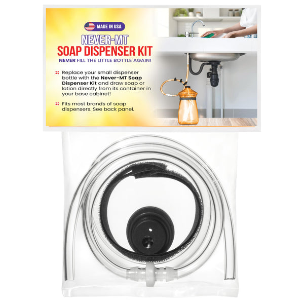 Never -Mt Soap Dispenser Kit - Never Fill the Little Bottle Again! by Never-MT