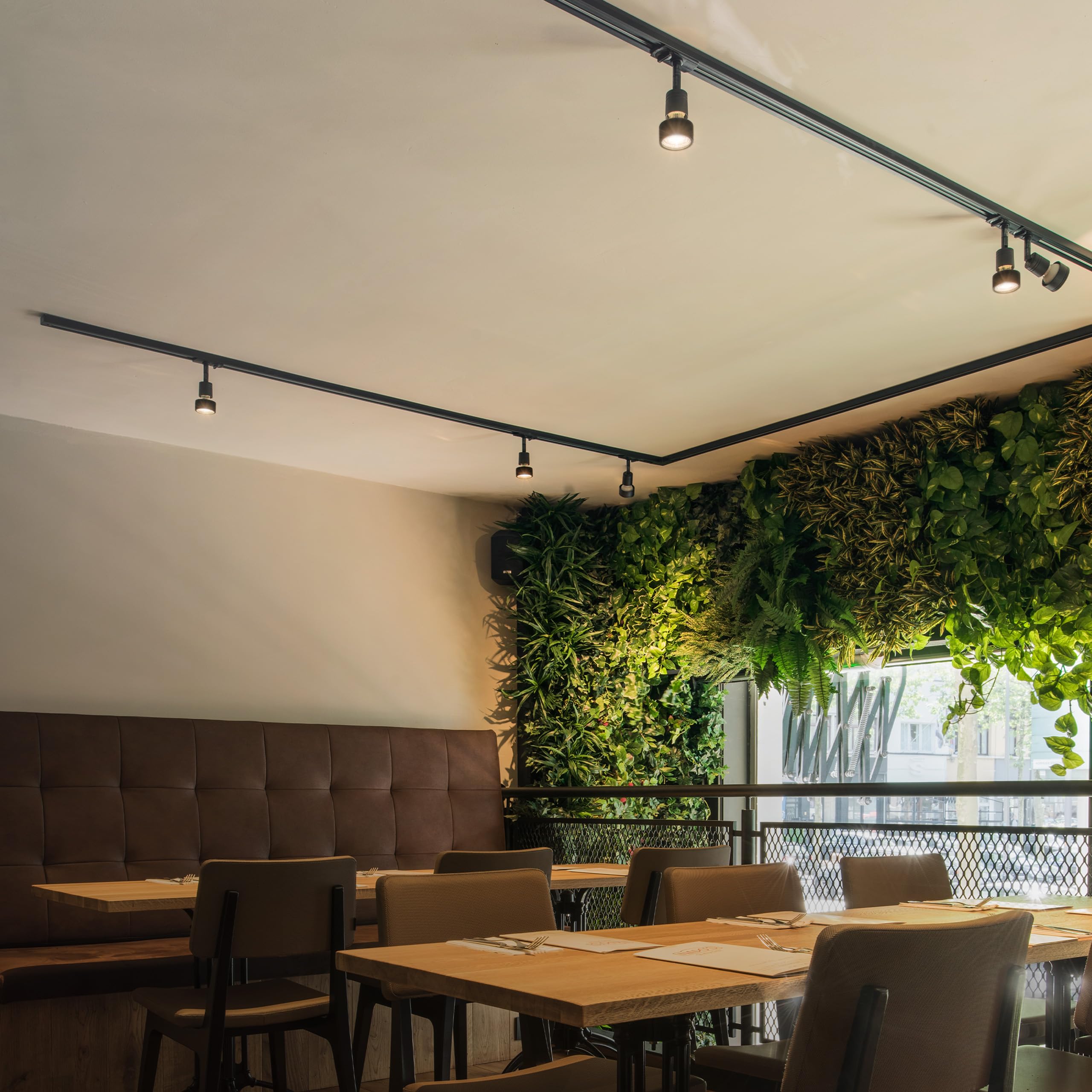 SLV 1-Phase Puri/Spotlight, LED spot, Ceiling, Track System, Interior Lighting / GU10 50W Black, Aluminium, 50 W