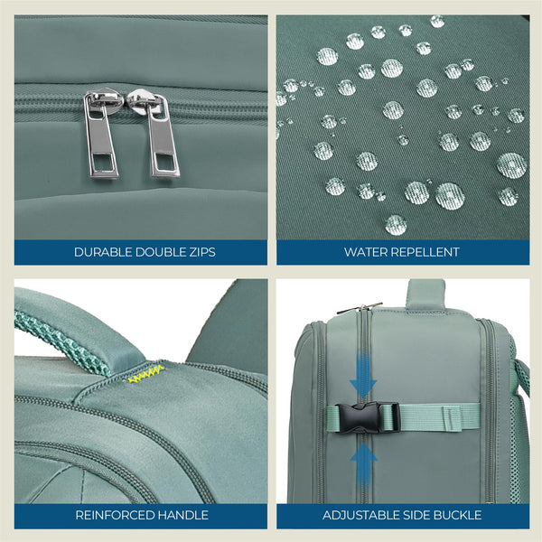 Cabin Bag 45x36x20 for New Easyjet, Underseat Cabin Luggage Bags Carry on Travel Backpack Cabin Size for Airplanes, 30L Hand Luggage Suitcase Water Resistant Laptop Backpacks Black