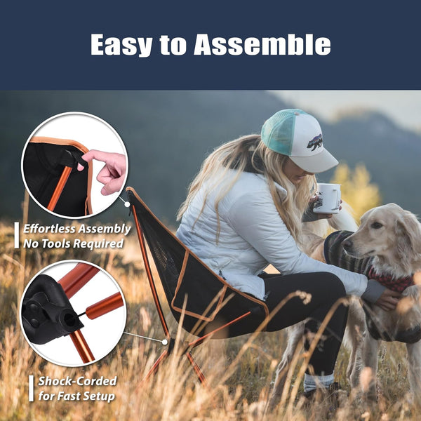 TREKOLOGY Ultra Lightweight Compact Portable Chairs for Adults for Outdoor, Garden, Picnic, Camping Fishing Folding Chair