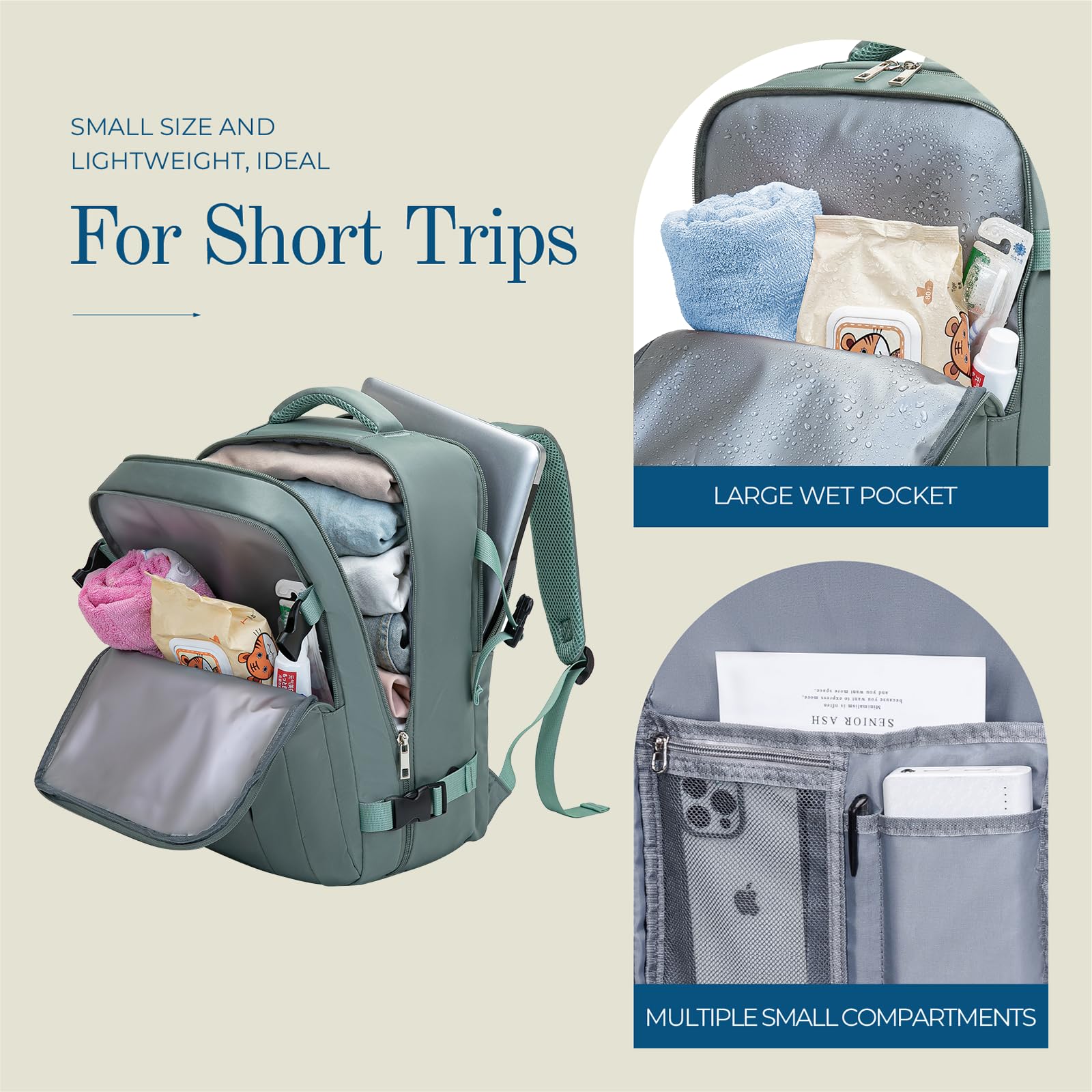 Cabin Bag 45x36x20 for New Easyjet, Underseat Cabin Luggage Bags Carry on Travel Backpack Cabin Size for Airplanes, 30L Hand Luggage Suitcase Water Resistant Laptop Backpacks Black