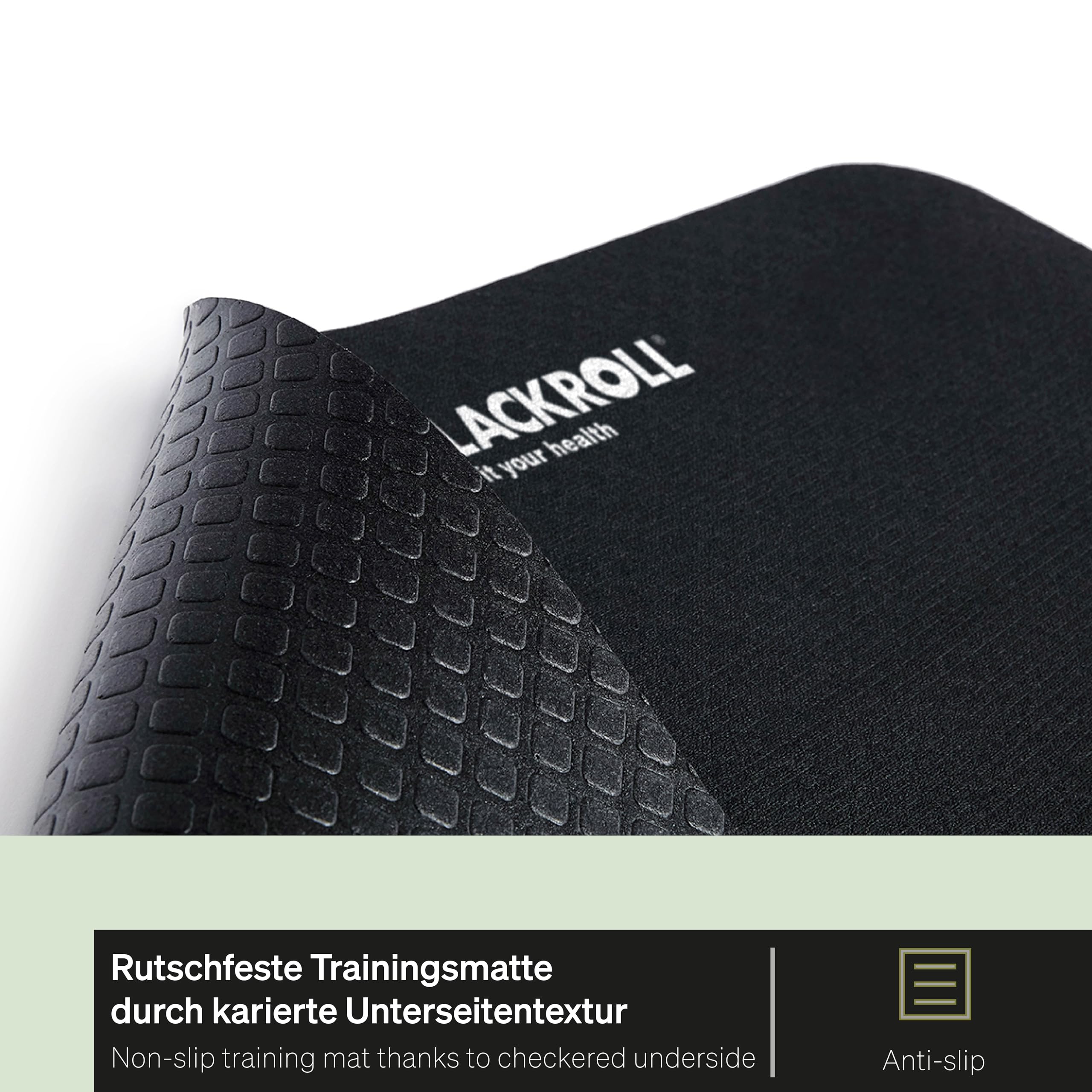 Blackroll mat ? the original. Black Cushioned Gym Mat 65cm x 185cm Ideal for Exercise, Yoga, Pilates, Mat with gym bag