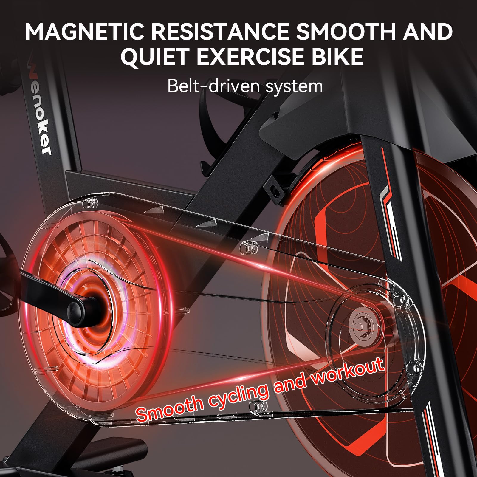 Exercise Bike Magnetic Resistance, Wenoker Spin Bike for Home Gym Use Equipment, Indoor Cycling Fitness Stationary Bike with LCD Display&Tablet Holder Cardio Training Machine