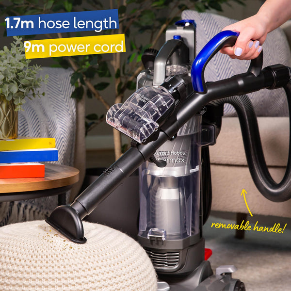 Russell Hobbs Vacuum RHUV7001, Upright Vaccum, Grey & Blue