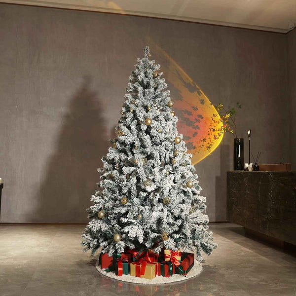 Artificial Christmas Tree 6FT Snow Flocked 850 Tips Metal Stand Asinse