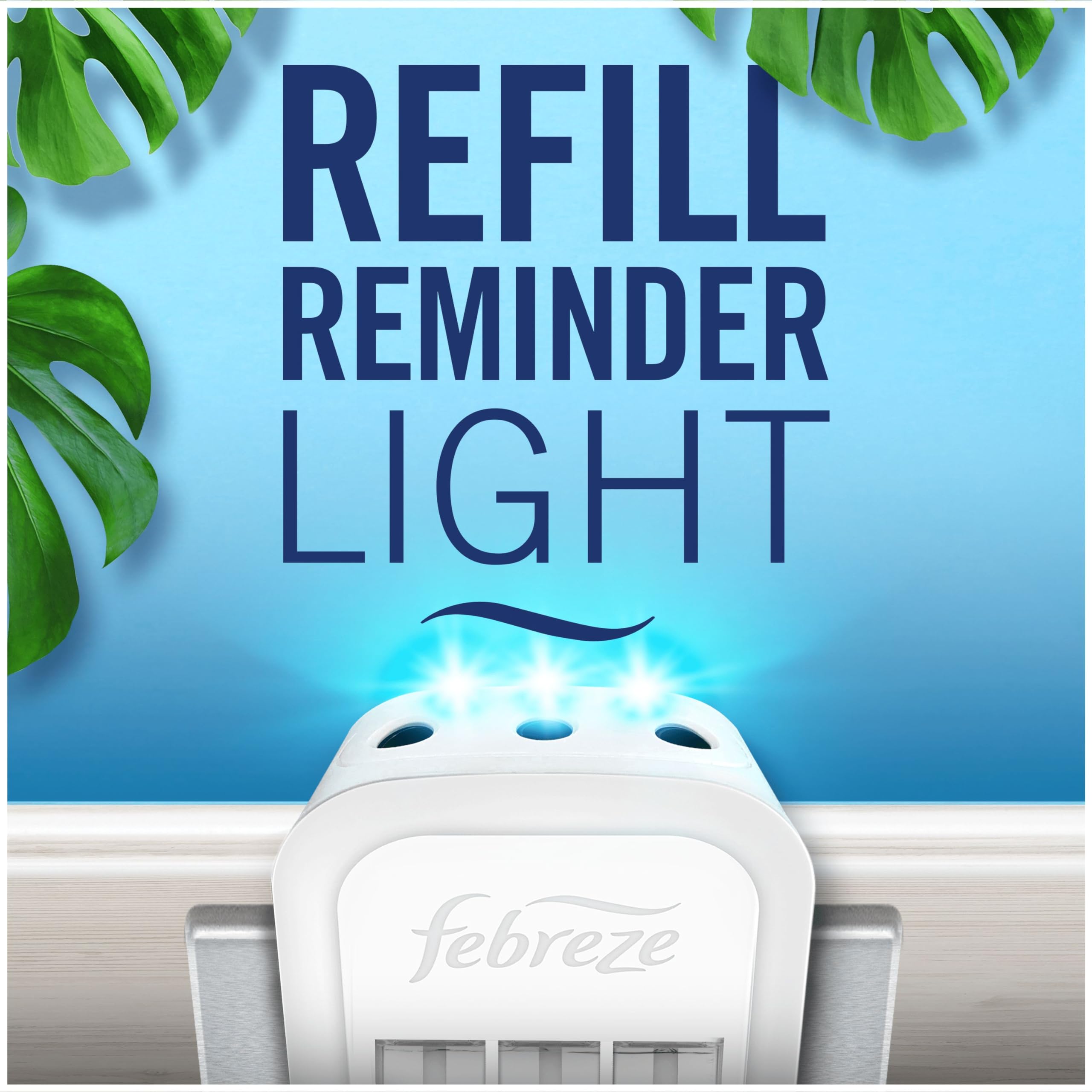 Febreze 3Volution Air Freshener Plug-In Starter Kit + 4 Refills (20ml x 4) – Cotton Fresh