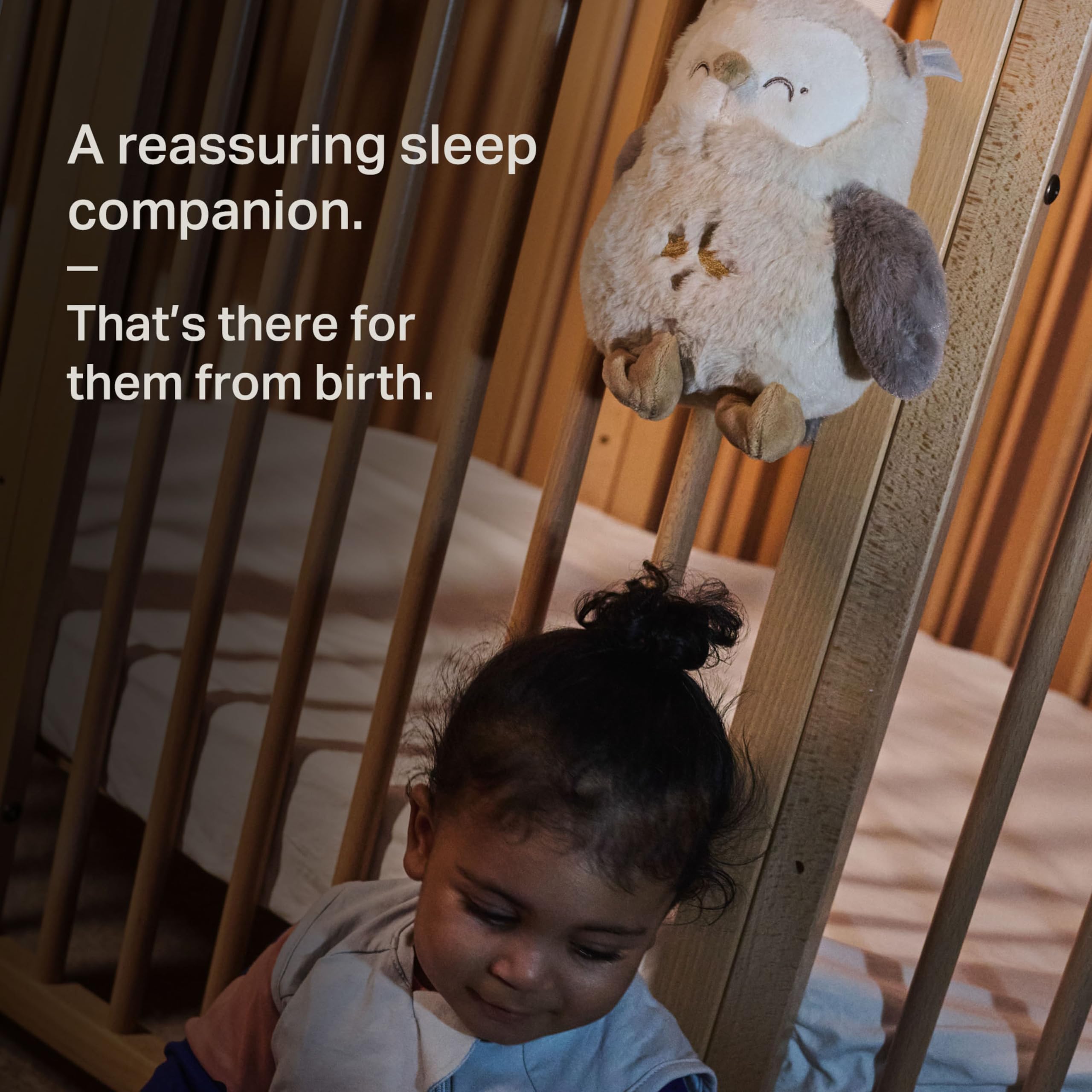 Tommee Tippee OllieOwl Deluxe Baby and Toddler Sound and Light Sleep Aid, Automatic CrySensor Soothes with 3 Natural Sounds and 3 Lullabies, Adjustable Volume, Soft Plush Fabric, USB Rechargeable