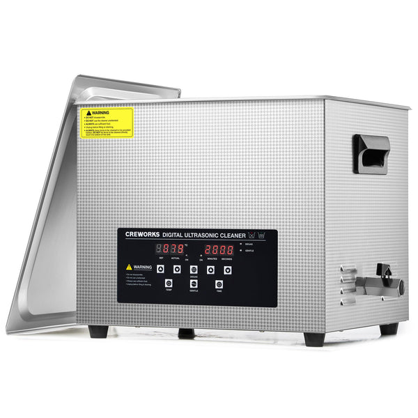 CREWORKS 6L Digital Ultrasonic Cleaner, 1.6 gal. Ultrasonic Cleaning Machine with Degas & Gentle Modes, 180W Professional Ultrasound Cleaner with 300W Heater and Timer for Glasses