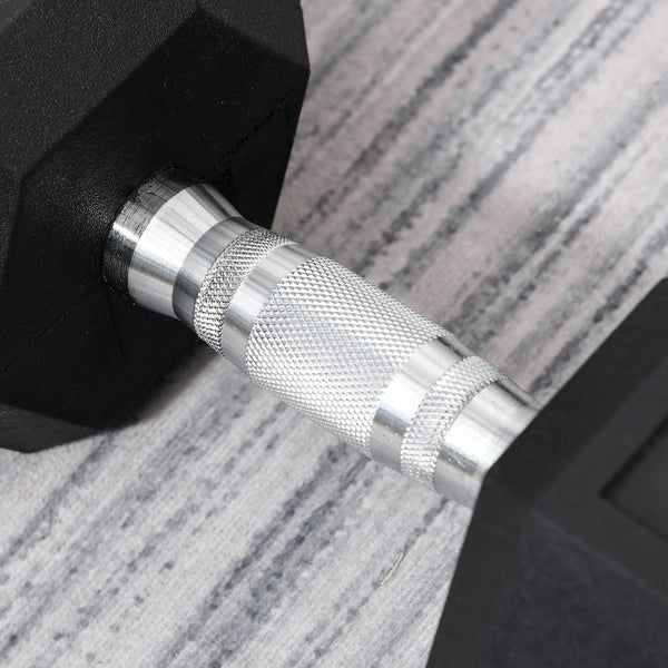 HOMCOM 12.5KG/15KG/17.5KG/20KG Single Rubber Hex Dumbbell Portable Hand Weights Dumbbell for Home Gym Workout Fitness