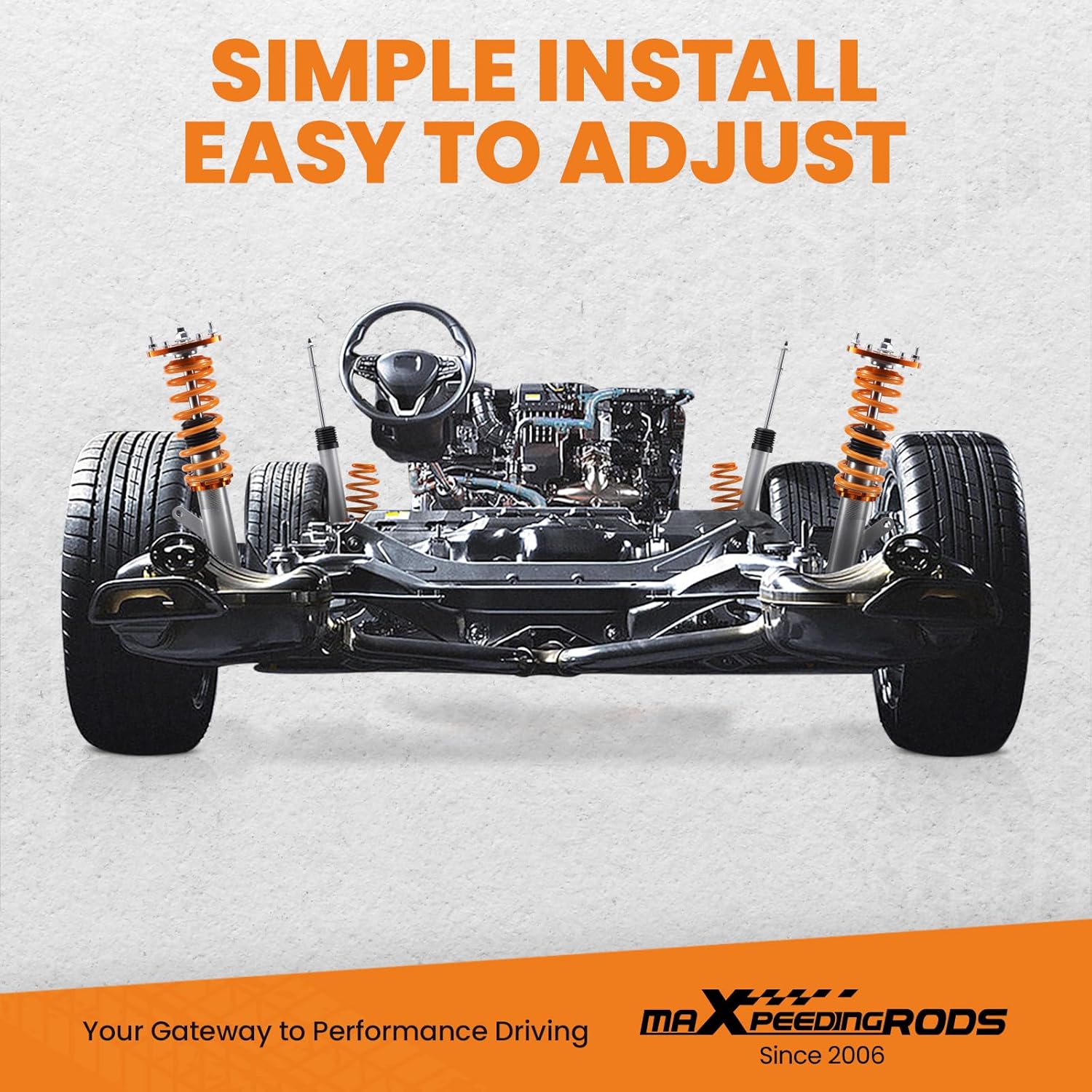 maXpeedingrods Coilovers Lowering Kit for VW Golf MK7 5G for Audi S3 A3 8V S3 2013-20 Height Adjustable Kit for SEAT Leon Mk3 5F 2012-2019