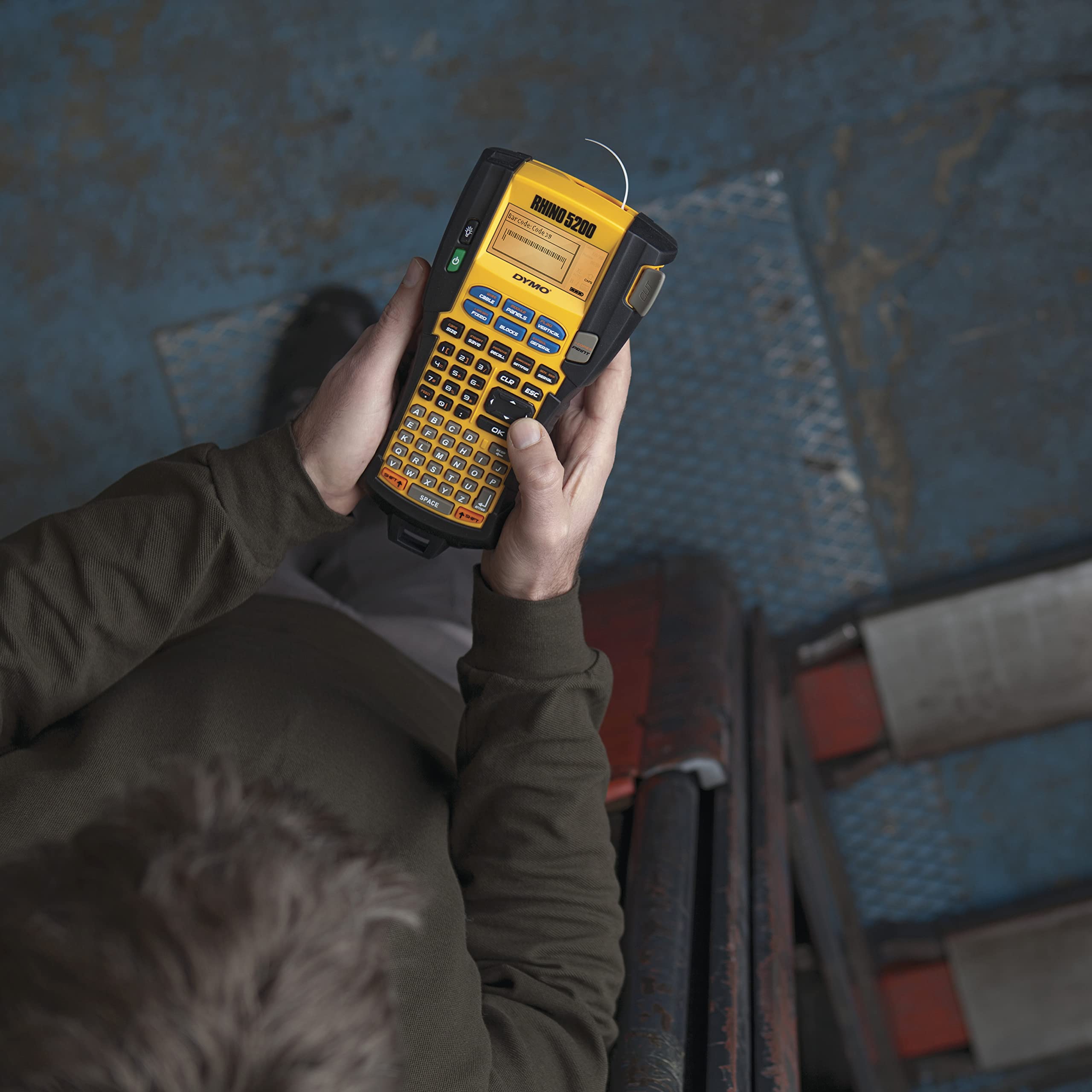 DYMO Rhino 4200 Industrial Label Maker | QWERTY Keyboard & Time-Saving Hot Keys | Durable Label Printer for Job Sites and Heavy-Duty Labelling Jobs